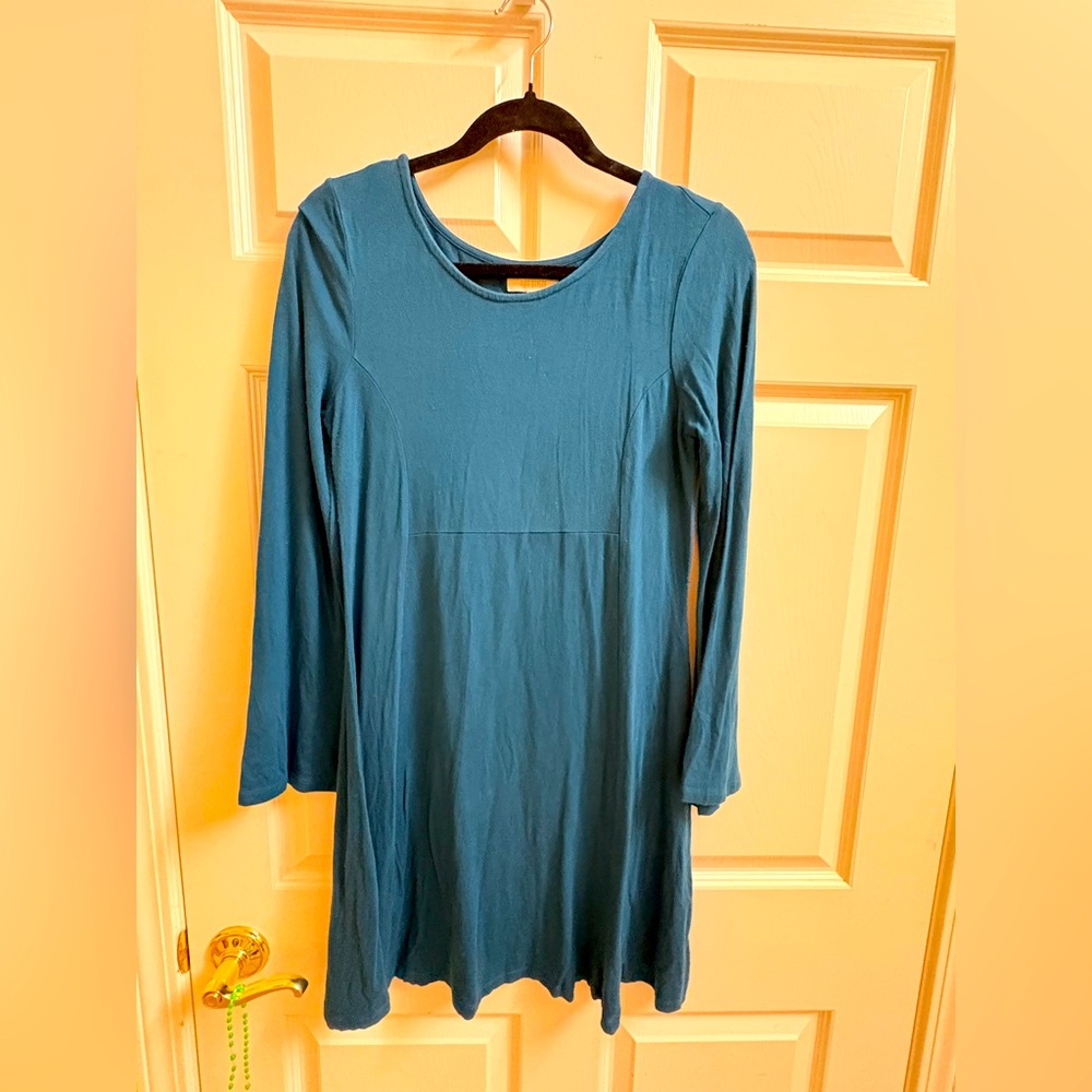 Teal Long Sleeve Dress